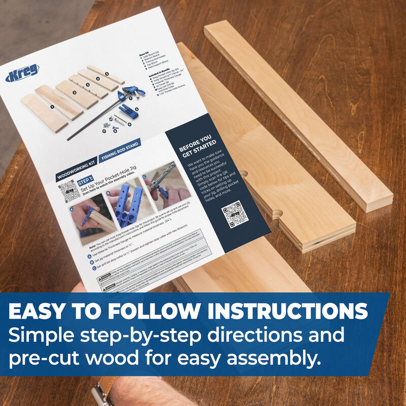 Woodworking Kit - Fishing Rod Stand Bundle, , hi-res