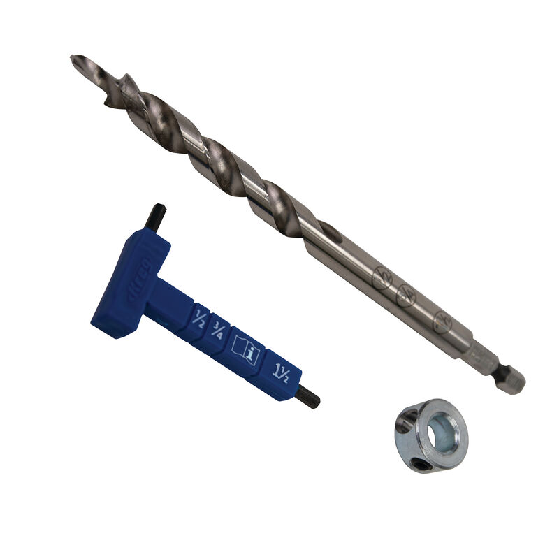 Kreg® Easy-Set Drill Bit with Stop Collar & Gauge/Hex Wrench, , hi-res